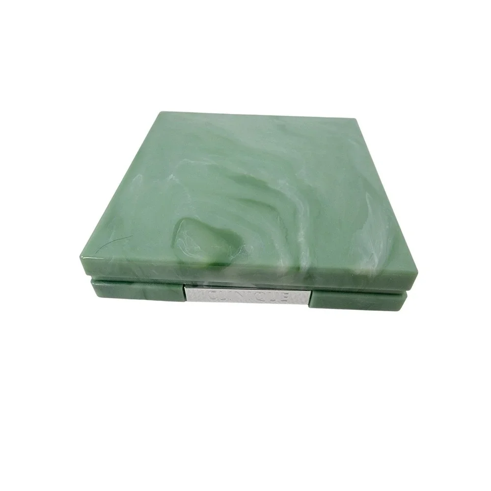 Clinique Soft Finish Pressed‎ Powder Soft Vanilla Green Marble Mirror Compact